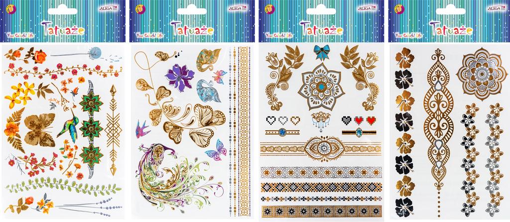body tattoos size 14.5 x 19.5cm mix of designs TAT-6775
