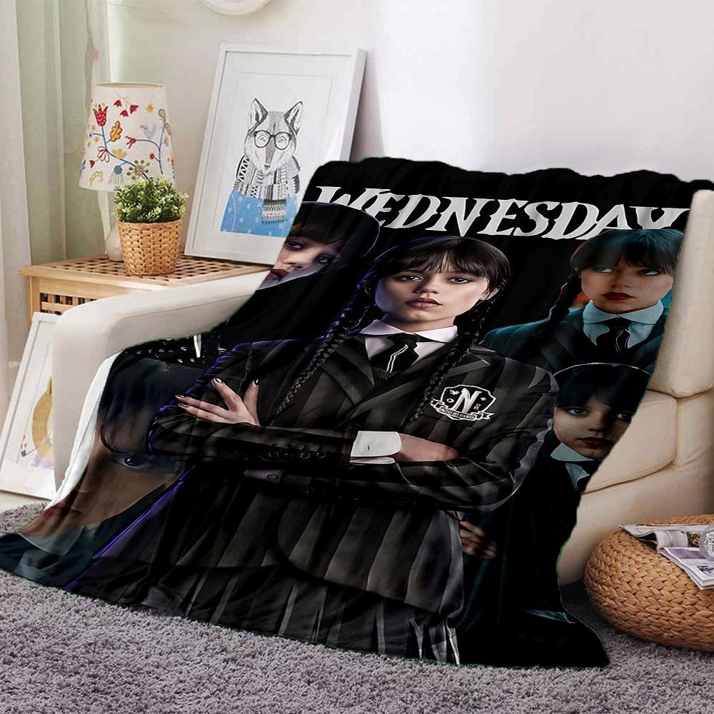 

1pc Wednesday Addams Soft Warm Throw Blanket Nap Blanket For Couch Sofa Office Bed Camping Travel,Comfortable, Warm1048 80cmx120cm(31inx47in)