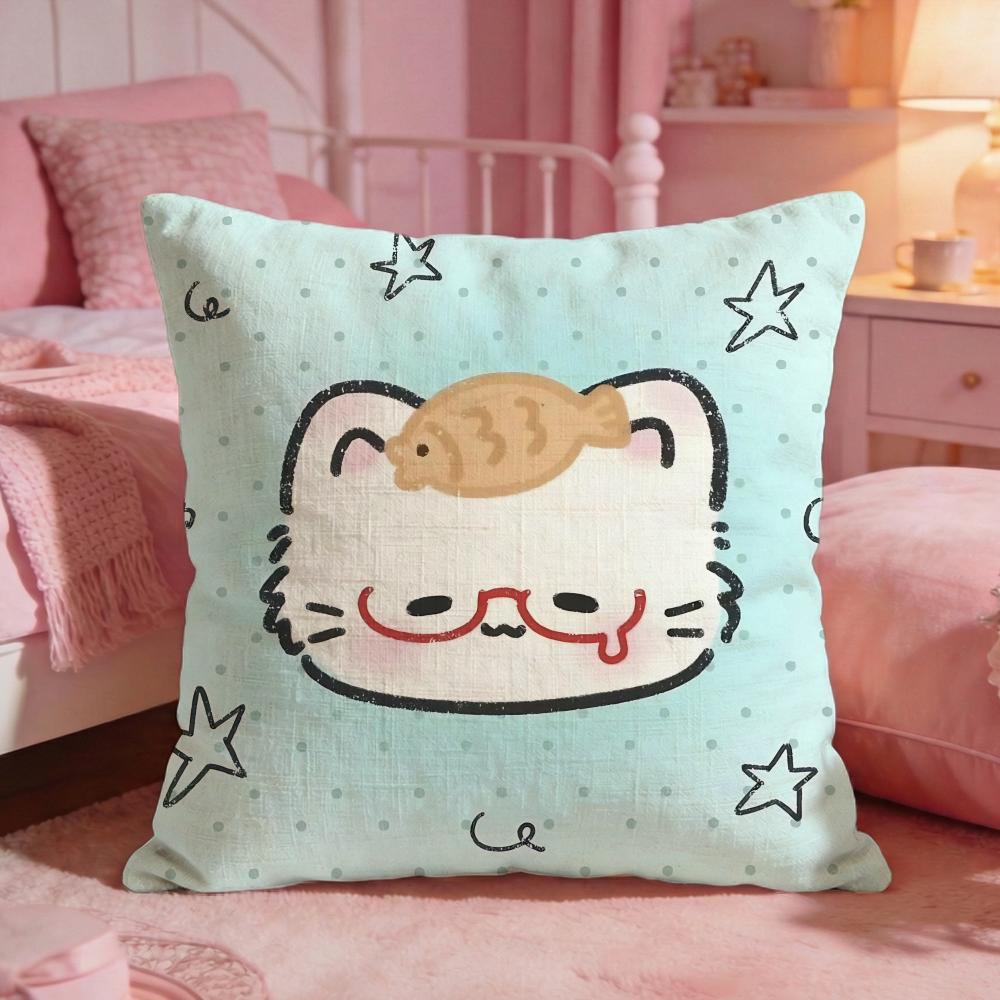 AnimalFish Lover CatS Cushion Cover Premium Comfort Reversible Pillow Cove Two In One Design for Any Room Car Interior