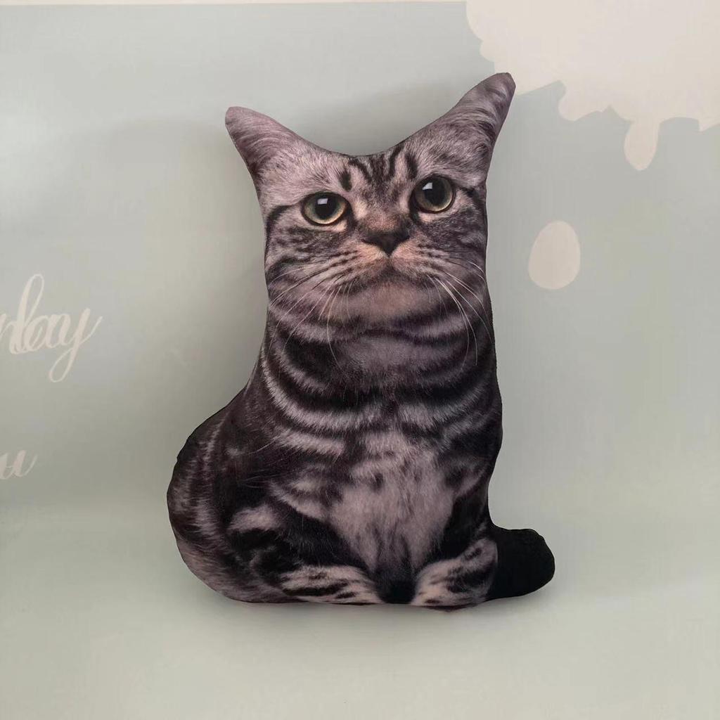3D Tiger Pattern Cat Doll Pillow - Creative Cat Star Birthday Gift