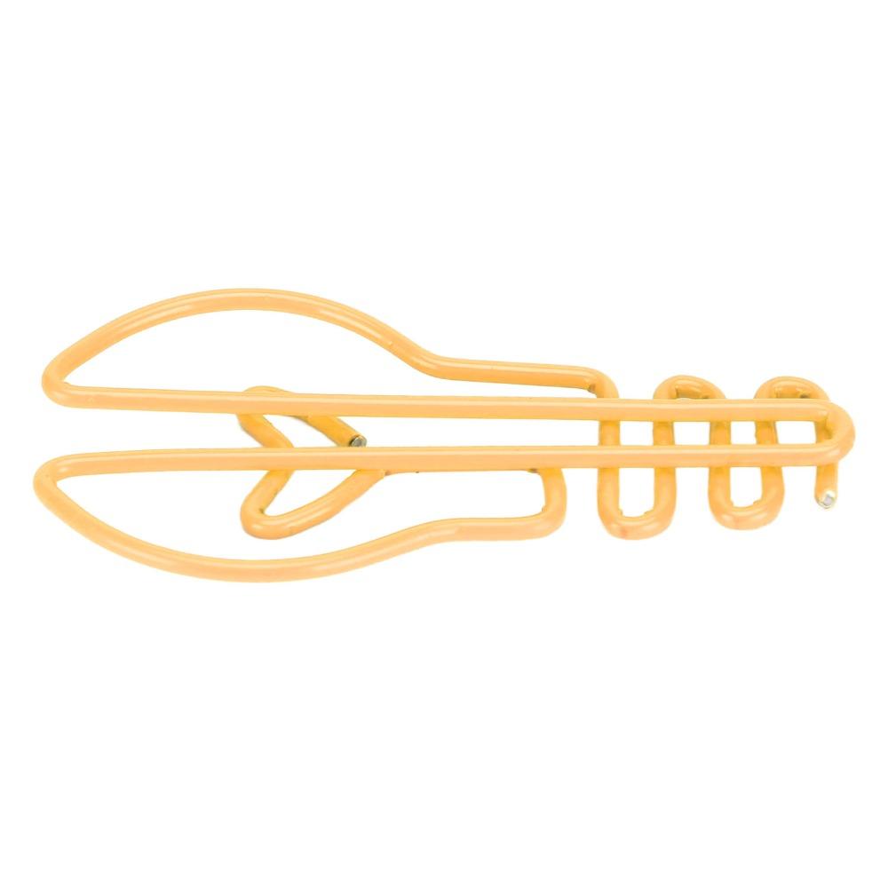 100pcs Yellow/Pink Cute Paper Clips Plastic-coated Metal Metallic Paper Clips  Office Supplies