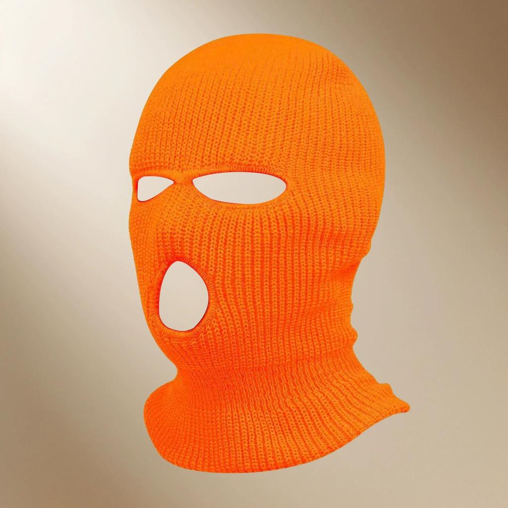 Herren- und Damen-Winterwarme Sturmhaube Radfahren Winddicht Drei-Loch-Maske Mütze Outdoor Gestrickte Überziehmütze Spoof Autositz Kopf c