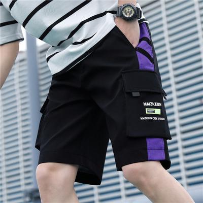 Letnie męskie luźne spodnie cargo Casual Plus Size Szerokie nogawki Uniwersalne szorty Pięciopunktowe spodnie dresowe