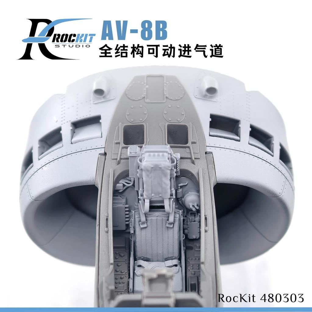 ROKIT STUDIO Scale McDonnell Douglas Harrier II Movable Intake UMa Plastic Model Parts RKS480303 1/48 AV-8B (for Models) (Airplane)