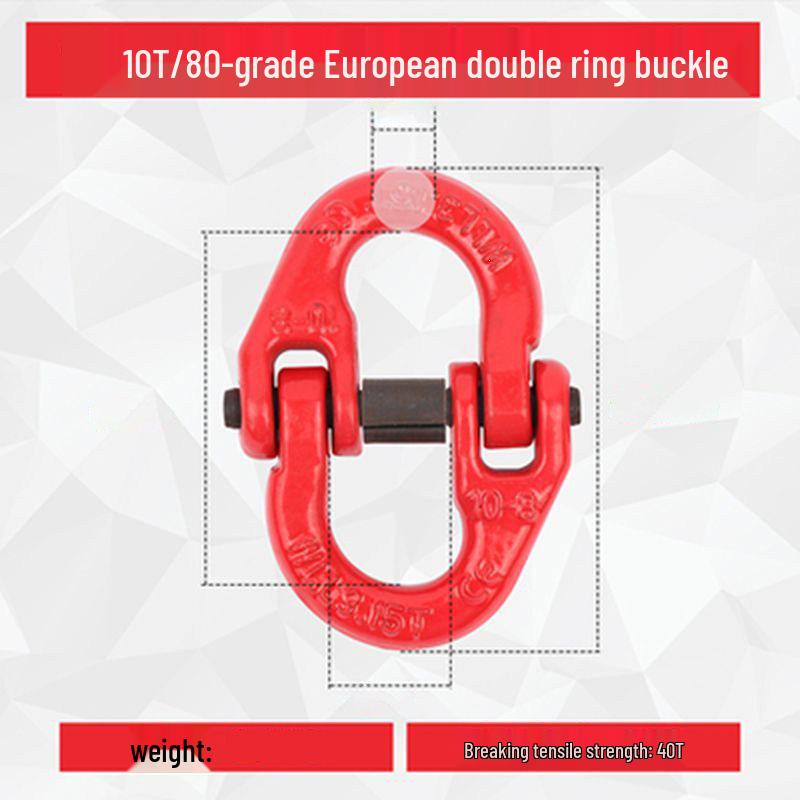 Heavy Duty Lifting Chain Connector with Eye Ring and Snap Hook