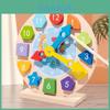 Montessori Wooden Clock Teaching Model With Magnetic Components For Young Children