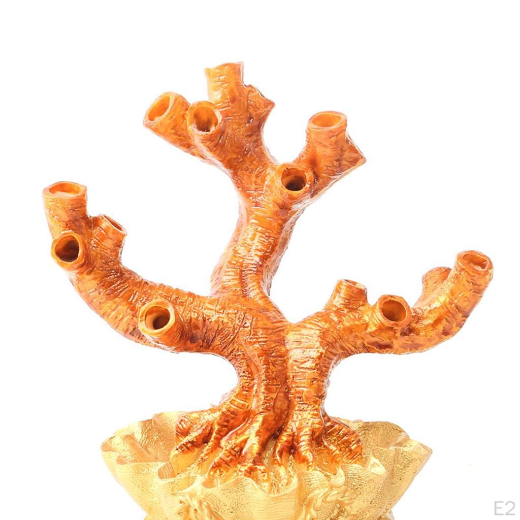 Sculptures Fortune Bonsai Style Good Luck Creative Tree Crafts Wealth for Desktop Office Room