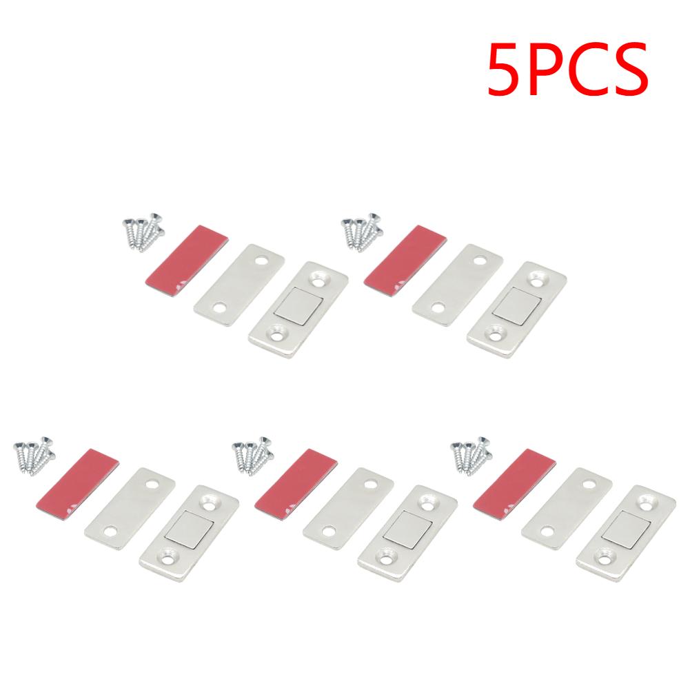 1-10 Set Magnetic Cabinet Catches Door Stops Magnet Invisible Soft-Catch Ultra-Thin Hidden Door Closet with Screw for Furniture