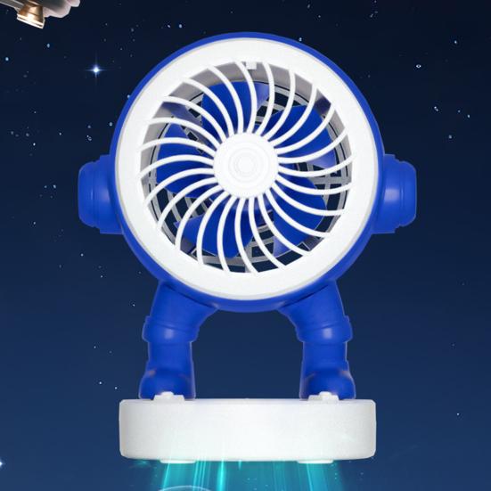 Astronaut Desk Fan 500mAh USB Rechargeable Summer Cooling Fan Quiet Portable Office Bedroom