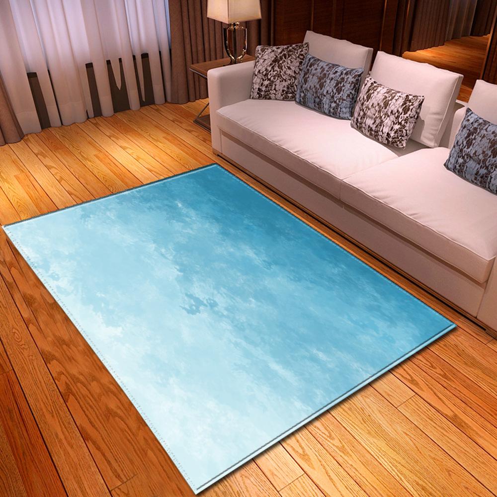 Gradual Change Large Carpet Feather Wind Bedroom Floor Mat