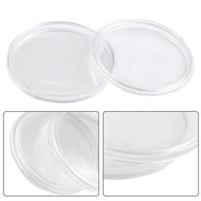 Set of 100 Plastic Round Coin Capsules Boxes 41mm Diameter for 1oz with Sealed Construction and Oxidation Resistance