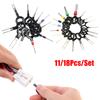 Automotive Plug Terminal Removal Tool Car Electrical Wire Crimp Connector Pin Extractor Kit Key Pin Removal Tools 11/18Pcs/set