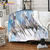 Přikrývka s koňským cvalem Zvířecí flanelové přikrývky 3D Art Decor potisk přikrývky Bílá přikrývka na přikrývku koně Rozkládací pohovky Přehoz přikrývky