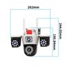 Tri-lens Wireless Night Vision Panoramic Outdoor HD Surveillance Camera
