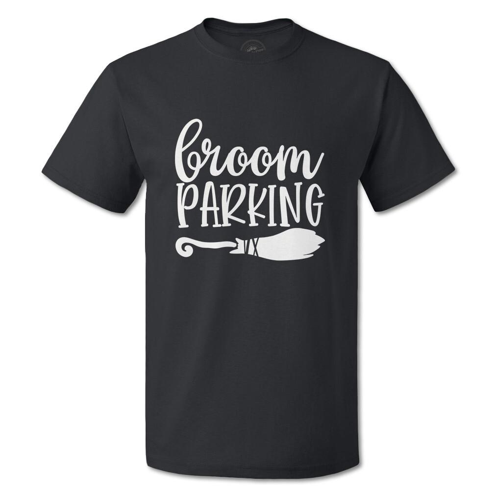 Funny Graphic T Shirts Halloween Broom Parking 50C Cotton Nightmare Top S