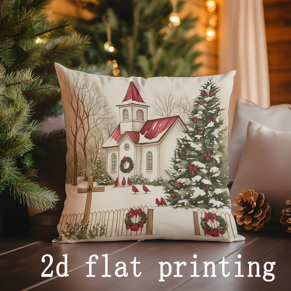 

Домашний декор Рождественские декоративные наволочки с узором, наволочка для подушки, подходит для дивана, спальни, автомобиля 16x16Inch