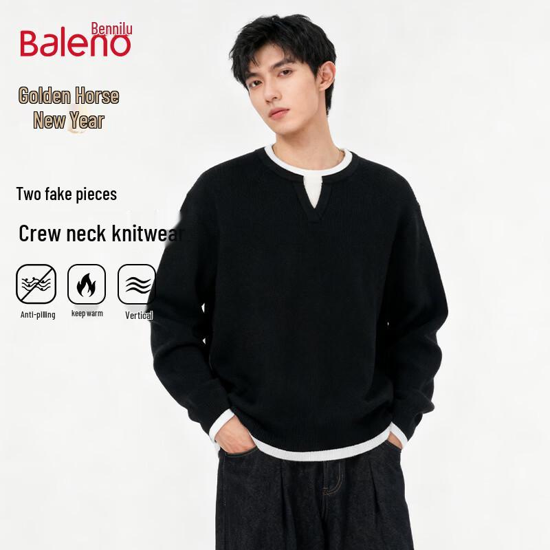 Baleno Men s Faux Two-Piece Knit Sweater 3XL