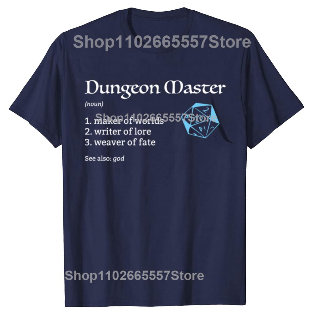 Funny Dungeon Master (DM) Definition Dungeons Dragons T-shirts Men Fashion Casual Oversized 100% Cotton Loose Oversized T Shirt
