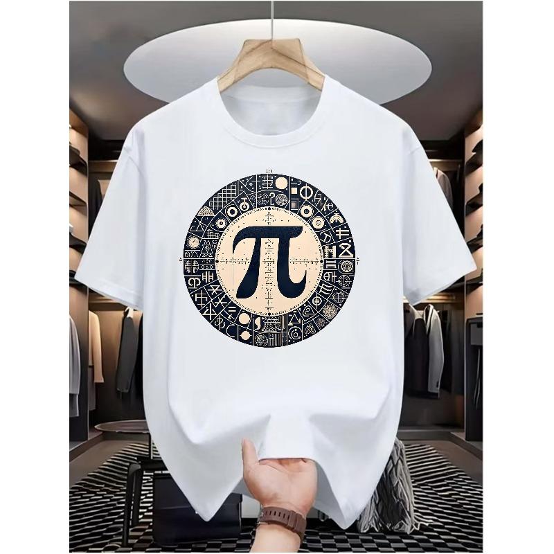 

European sizes Men S Casual Digital Print T-Shirt - Made Of, Featuring a Round Neck, Short Sleeves, Street Hip-Hop Style 4XL білий