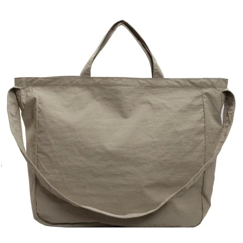 Solid Color Nylon Zipper Women's Bag High Beauty Product Soft Versatile Shoulder Bag Popular Shoulder Bag Fashionable New