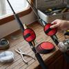 8 Pcs Fishing Lure Wraps Covers Oxford Fabric Fish Hook Bait Storage Protectors for Fishing Rod Red