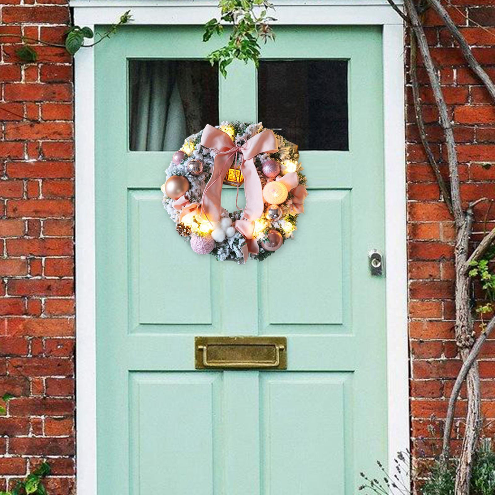 

30 см Рождественский венок, шары для входной двери, украшение на стену