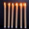 6PCS Electronic Candle Plastic Rod Wax LED Candle Light Remote Control Battery Birthday Banquet Wedding Decoration