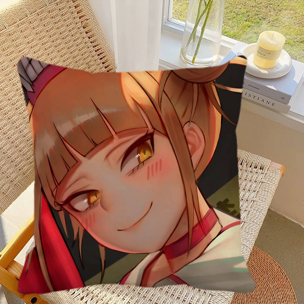 Anime My Hero Academia Himiko Toga Pillow Case Square Pillow Bedroom Sofa Leisure Comfort Cushion Car Home Decoration