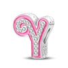 New In Copper Color Zircon Collection Pink 26 Letters Bead Charms Compatible With Pand 3mm Bracelets Do It Yourself Charm Pendant Woman Jewellery