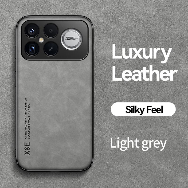 KEYSION Luxury Retro PU Leather Phone Case for Xiaomi POCO F8 Pro Soft Silicone+PC Shockproof Phone Back Cover for POCO F8 Ultra