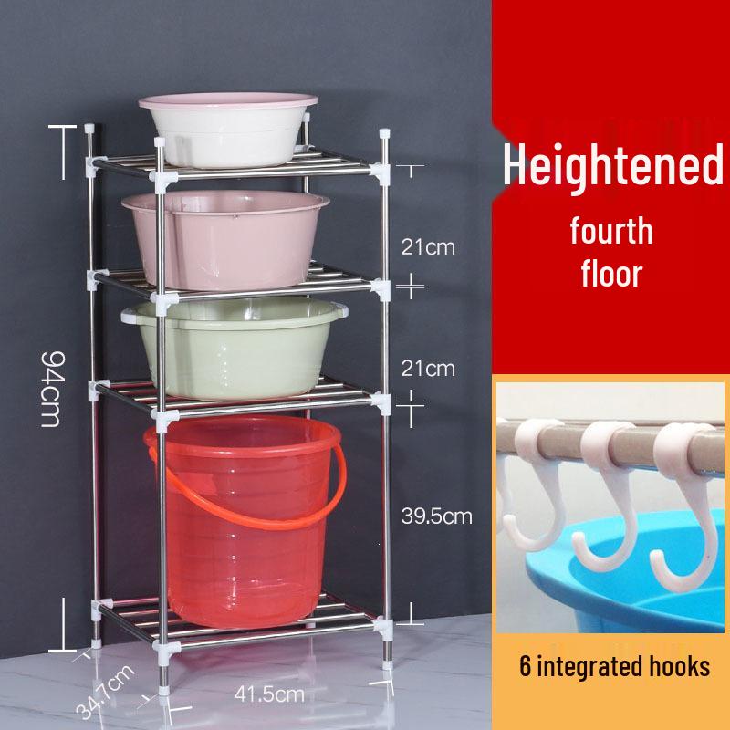 Multi-layer Stainless Steel Bathroom and Kitchen Storage Rack