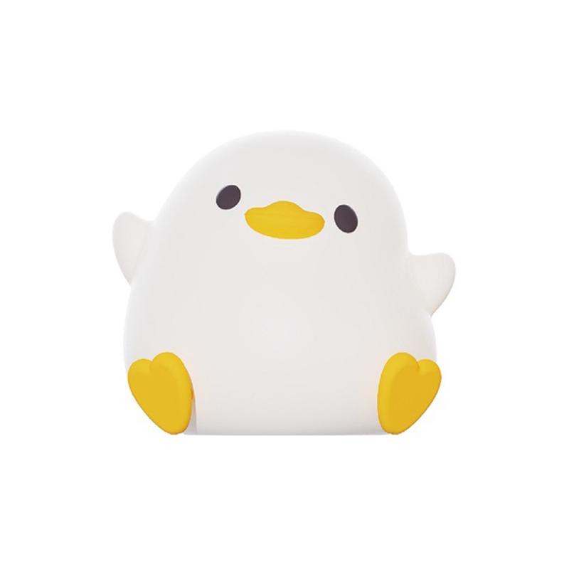 Bean Duck Sleep Companion: Rechargeable Silicone Night Light for Kids - Tap & Portable Warm Bedside Lamp Atmosphere Light