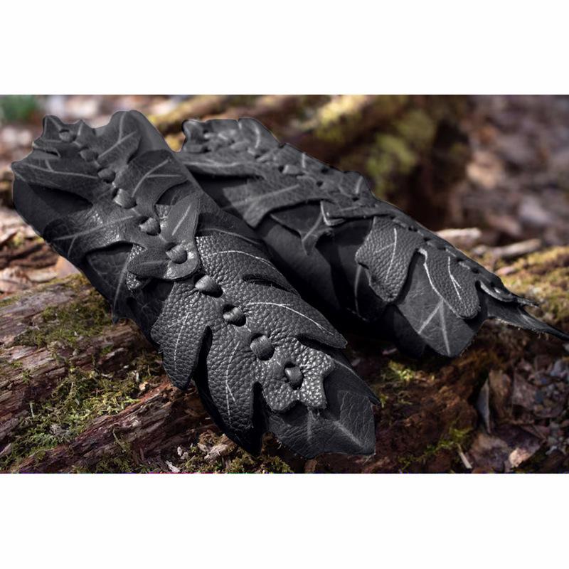 Medieval Elf Knight Wrist Guards - Cosplay Armor for Halloween чёрный