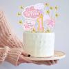 Girl  Birthday Cake Decoration Set Second Birthday Cake Topper with Rainbow Clouds Stars Cake Picks Two Year Old