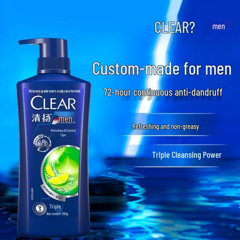 Clear Men s Lime Mint Anti-Dandruff Shampoo - 6 x 500g Pack