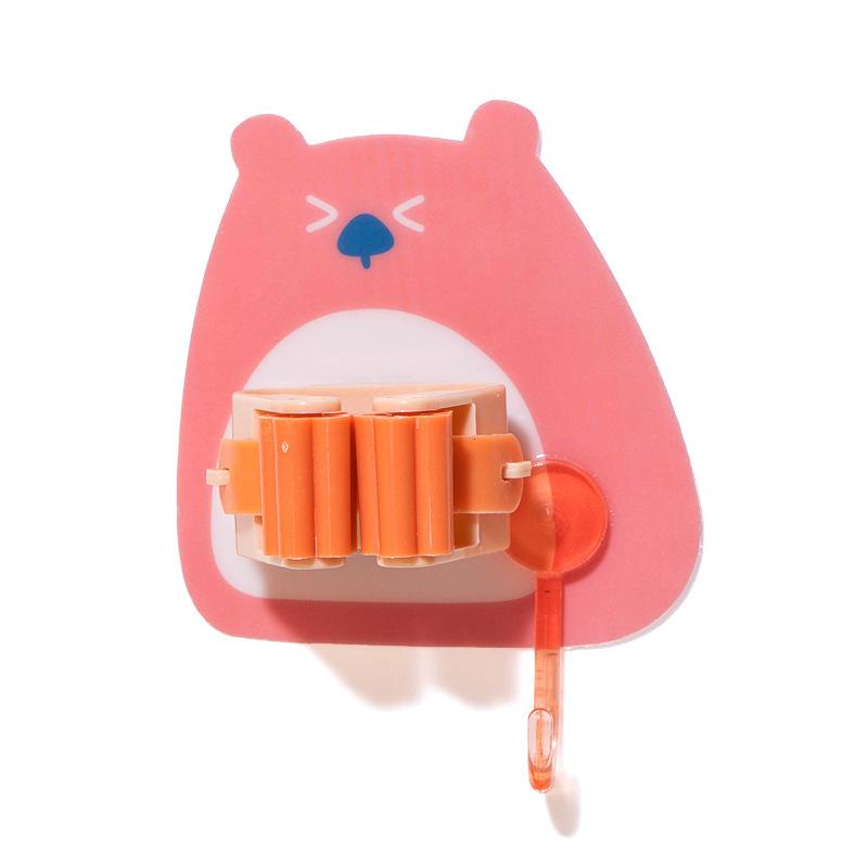 1 Pcs Cartoon Nicht-perforierte Mopp Clip Haushalt Kunststoff wand Niedlichen Cartoon Leistungsstarke Nahtlose Mopp Clip ZH