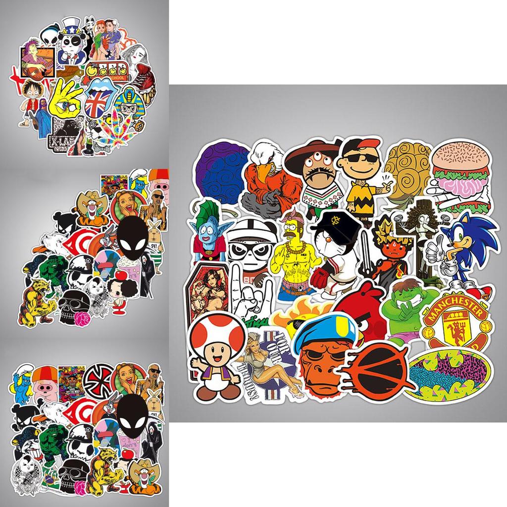 Versatile 100 Pcs Skateboard Stickers For Cars Laptops And Luggage With Stylish Appeal