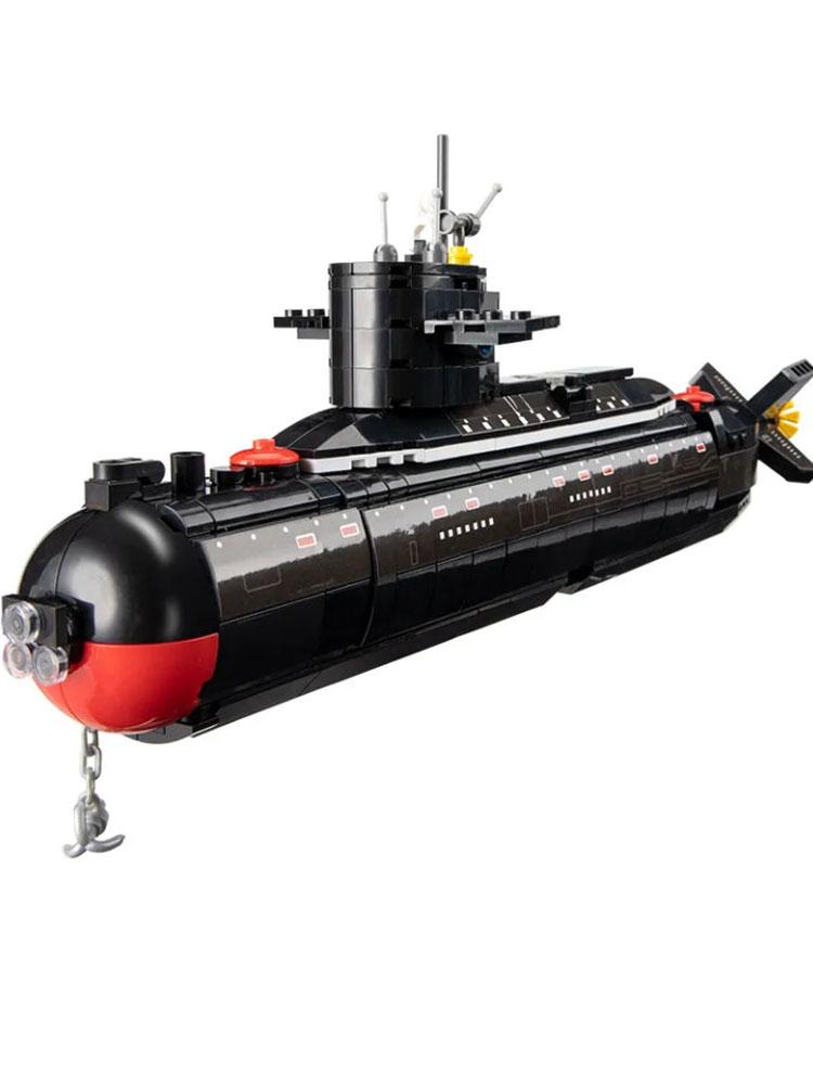 Military Warship Army Building Blocks Navy Strategic Nuclear Submarine Model Miniature Puzzle Assembly Toys for MOC Gift