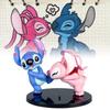 Entzückende Anime Stitch Angel Paar Figuren Pvc Modelle Perfekt für Autodekoration