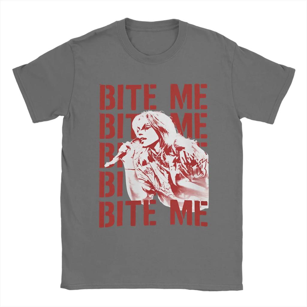 Renee Rapp Tour Bite Me T Shirt Men Pure Cotton Vintage T-Shirts Round Neck Tees Short Sleeve Clothes Printed