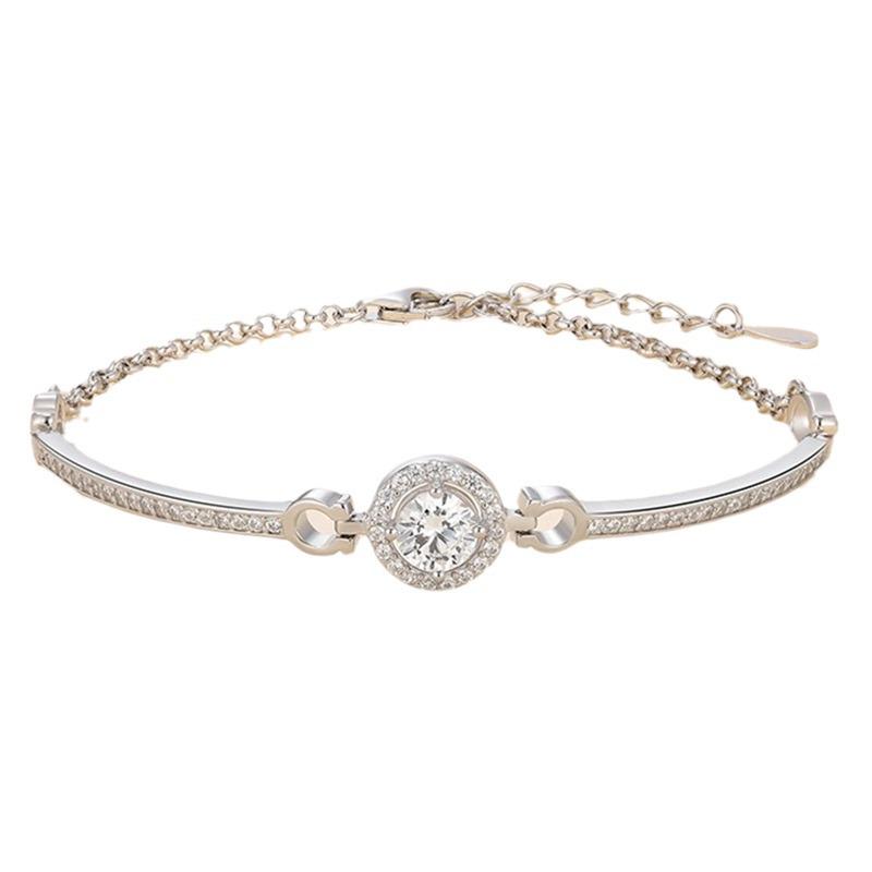 Exquisite Niche Zircon Bracelet for Women - Smoky Rain, Light Luxury, Perfect for Best Friends