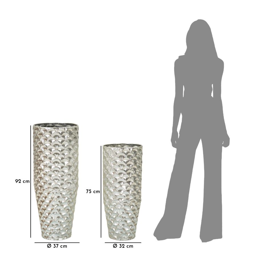 Vase Holder Silvy Set 2 Pcs Cm Ø 37X92X-32X75