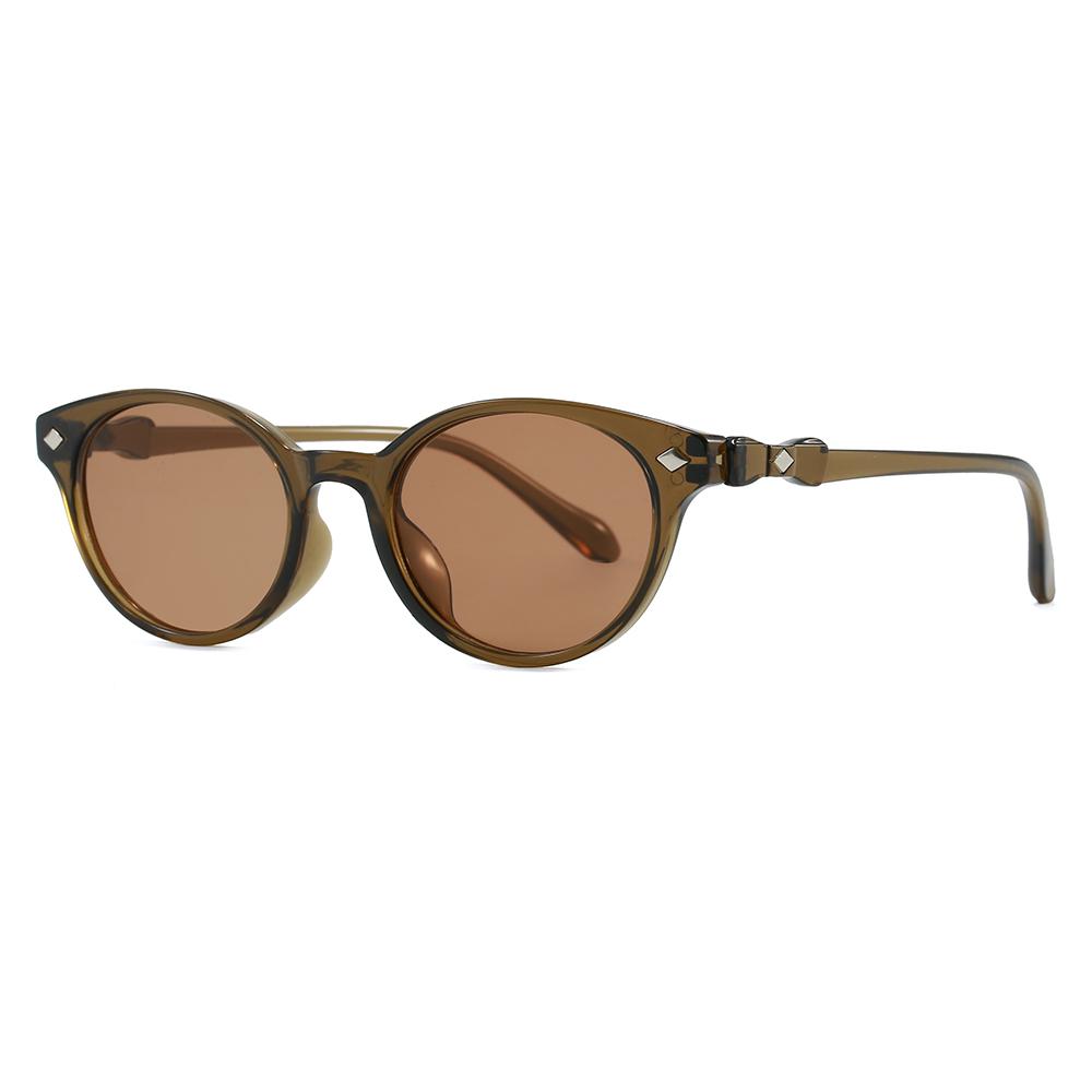 

New Bow Tie Design Oval Sunglasses Versatile Small Frame Sun Glasses Fashion Women Men Vintage Simple Style Eyeglasses UV400 зелёный
