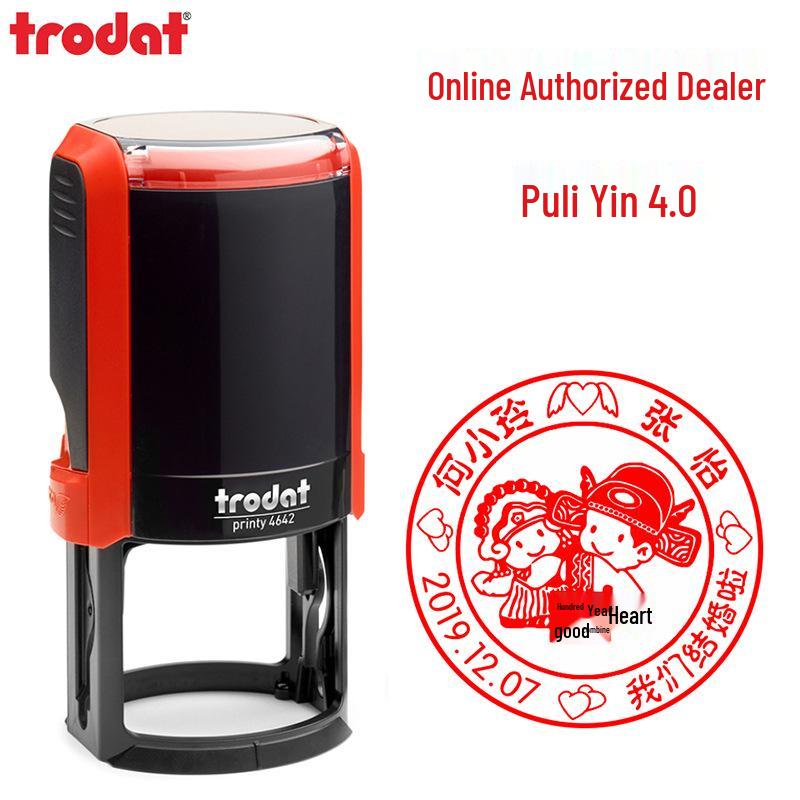 Timbro Rotondo Autoinchiostrante Zhuoda: 30mm, 38mm, 42mm - Design Flip-Top con Inchiostro Integrato per Uso Amministrativo