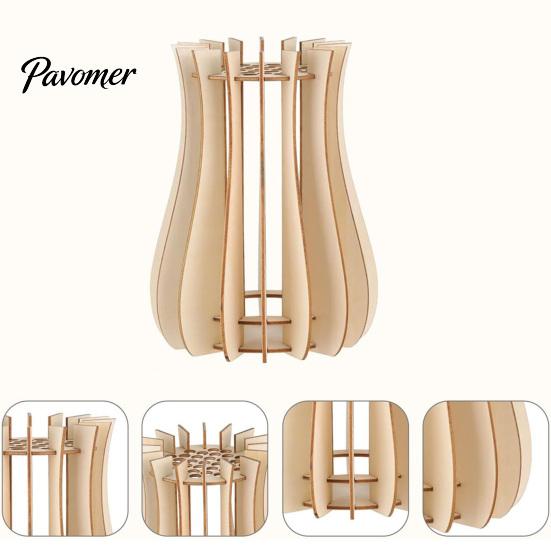 Eco Friendly Wood Decor Wooden Puzzle Flower Vase, Arrangement Display Stand for Placing Flowers & Interlocking Vase Artificial Flowers, Suitable
