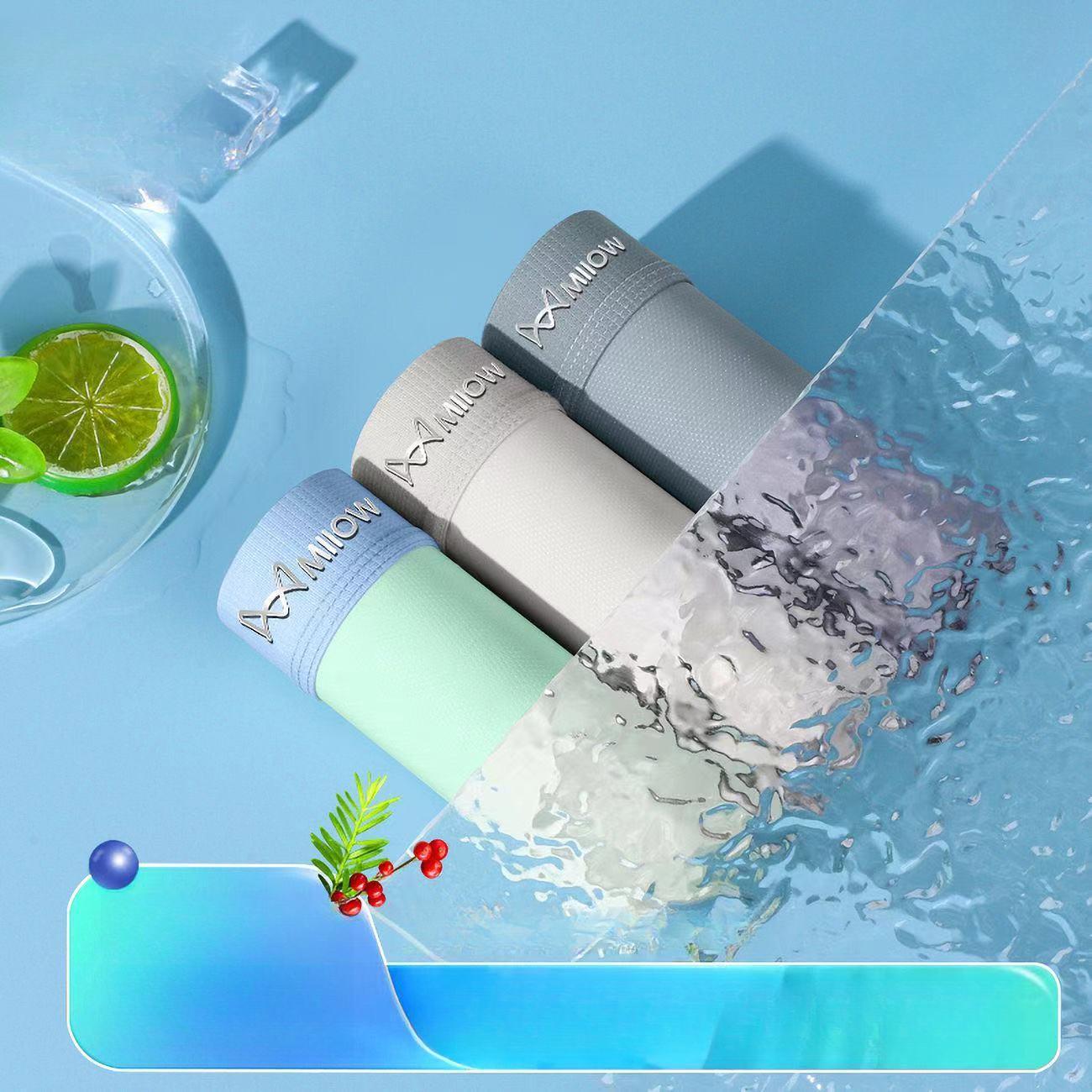 

4 шт. сетчатое нижнее белье из ледяного шелка, мужские быстросохнущие шорты, спортивные дышащие шорты с квадратными углами, боксеры-слипы 4XL