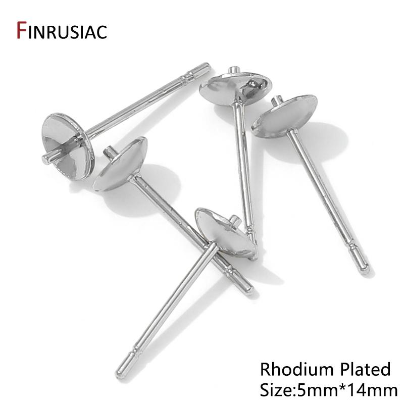 Base per orecchini a perno in ottone placcato oro 14K, perno vuoto, vassoio per orecchini a perno, tappo per orecchie per la creazione di orecchini fai-da-te, accessori