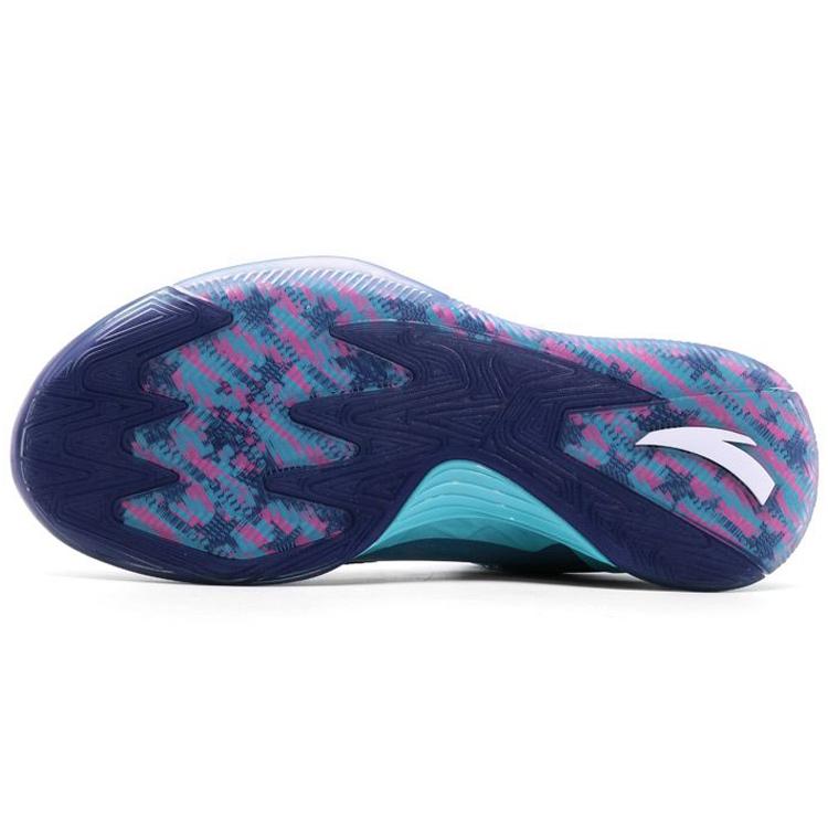 Anta KT2 Anti Slip Wear Resistant High Top Basketball Shoes Purple Pink Blue