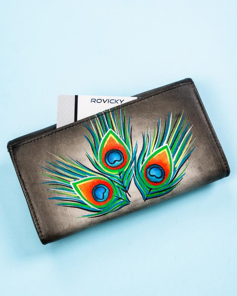 Women's leather wallet R-N22-ART-22-7125