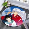 Inuyasha Round Area Rug,Carpet Rug for Living Room Bedroom Sofa Playroom Decor,Non-slip Floor Mat